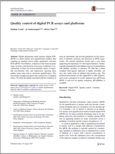 Quality control of digital PCR assays and platforms