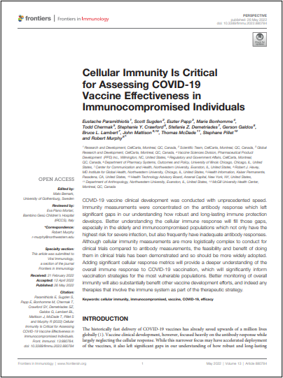 Cellular Immunity Is Critical for Assessing COVID-19 Vaccine Effectiveness in Immunocompromised Individuals