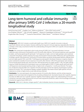 Long-term humoral and cellular immunity after primary SARS-CoV-2 infection: a 20-month longitudinal study