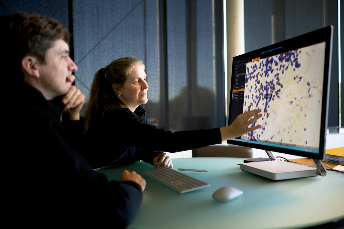 Digital image analysis on a pathology slide