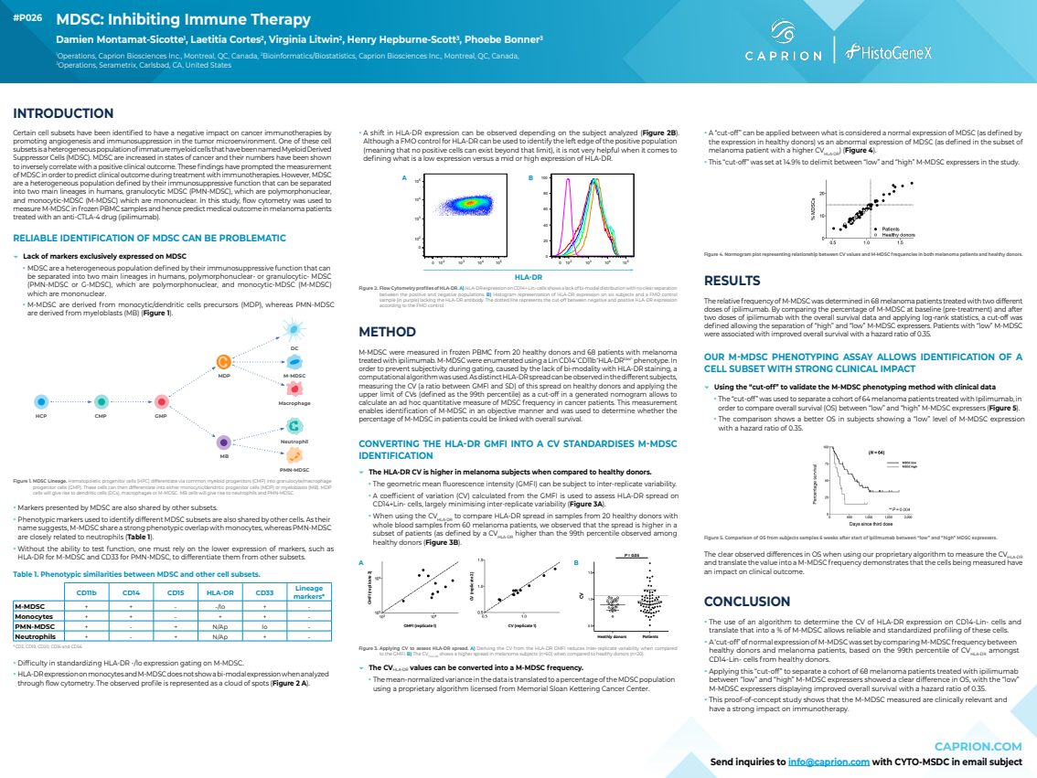 MDSC: Inhibiting Immune Therapy