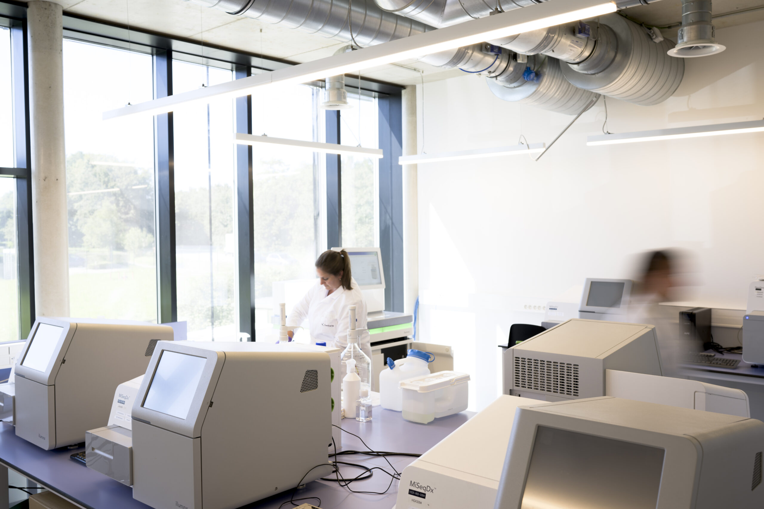 Benchtop sequencing platforms in the laboratory.